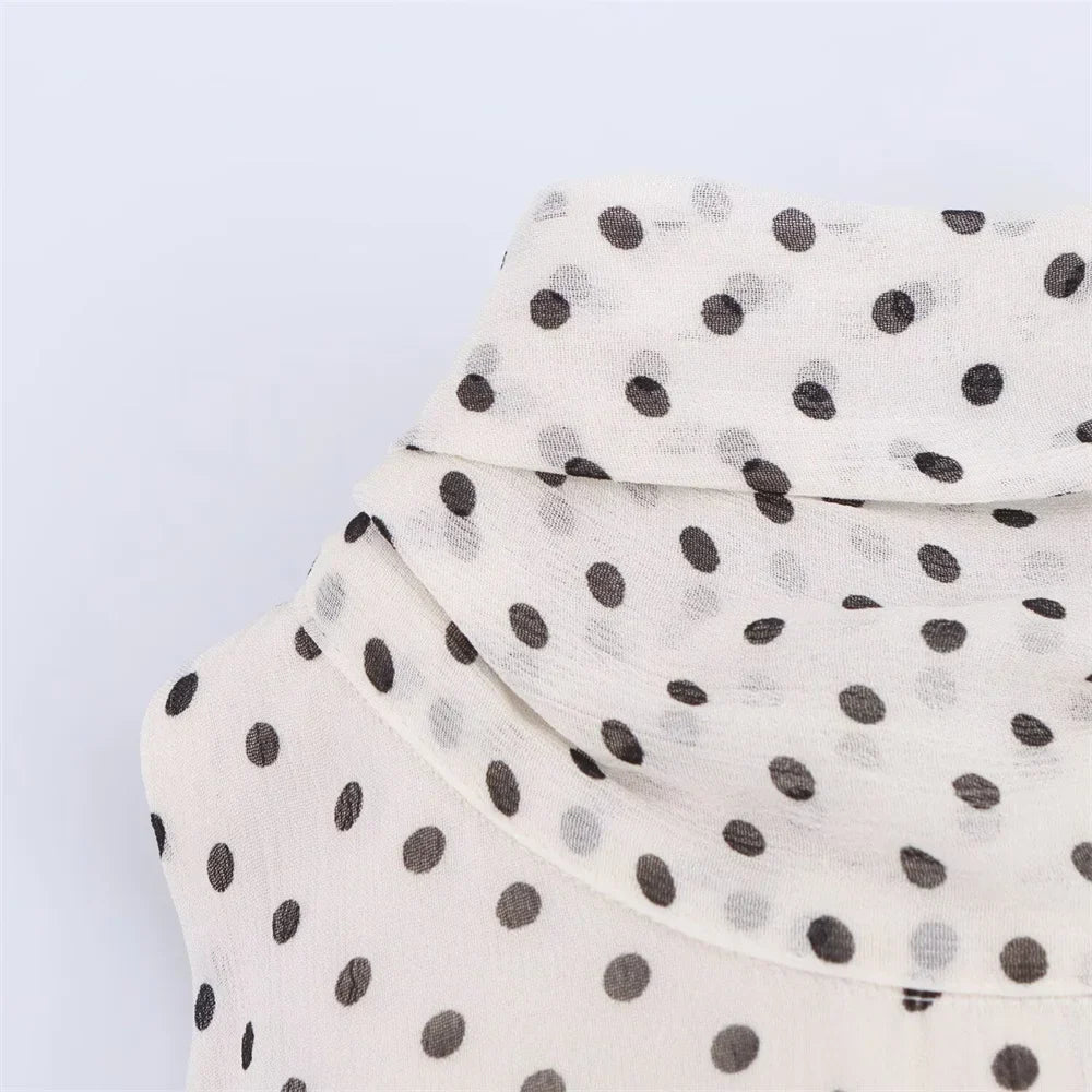 Polka Dot Halter Neck Dress For Women Summer Fashion