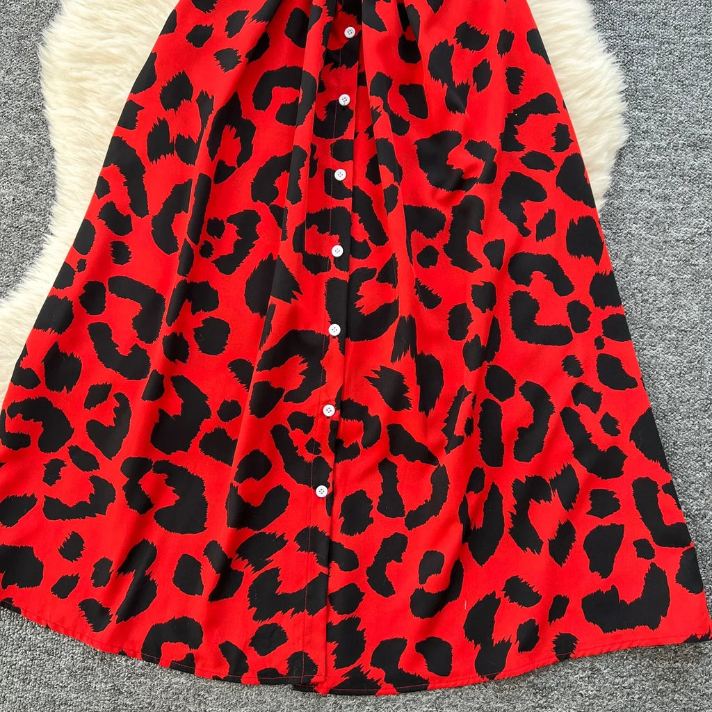 Ruched V Neck Office Dress Long Sleeve For Women Red