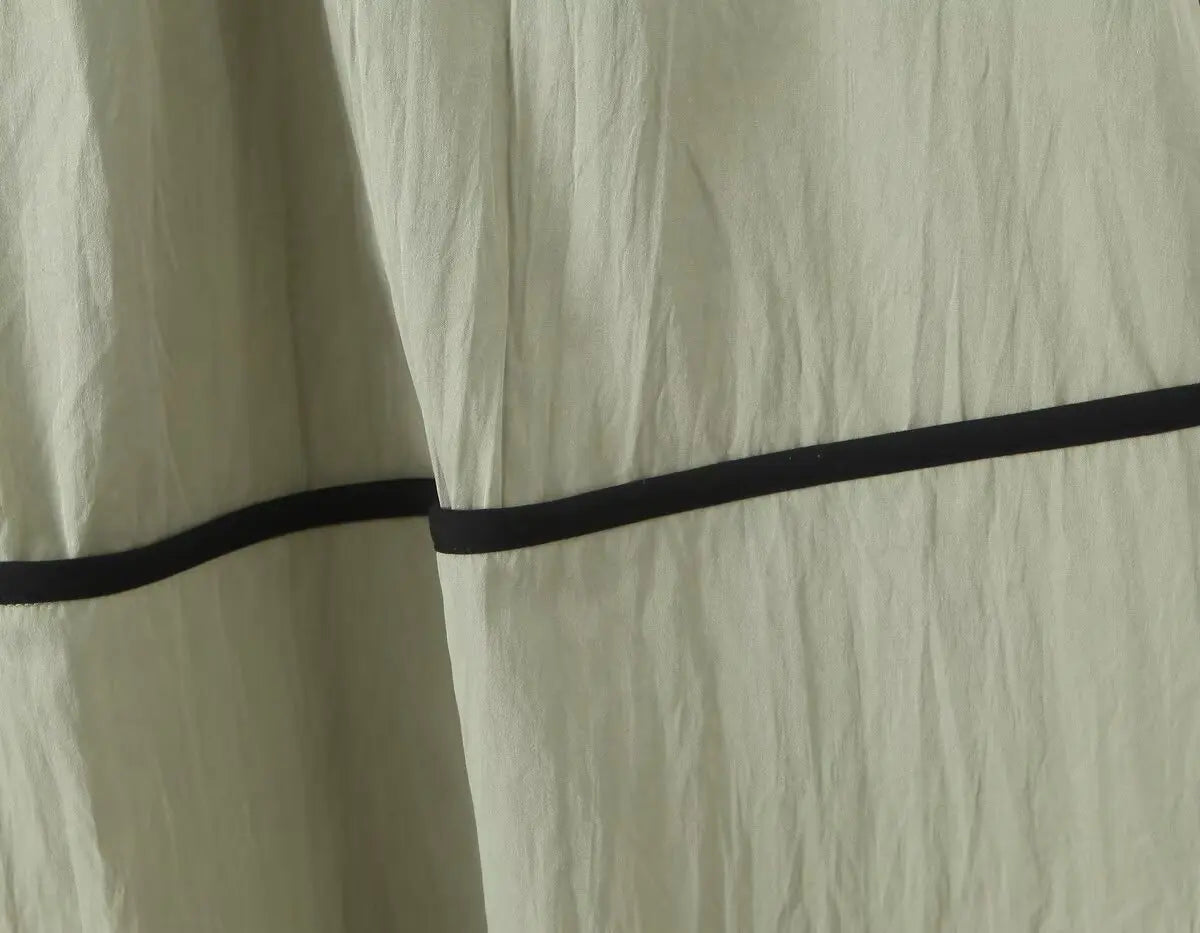 Hollow Out Spaghetti Strap Midi Dress High Waist A Line