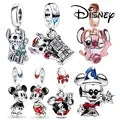 Disney Stitch Minnie Mouse Dangle Charms for Pandora Bracelets Silver Jewelry Making