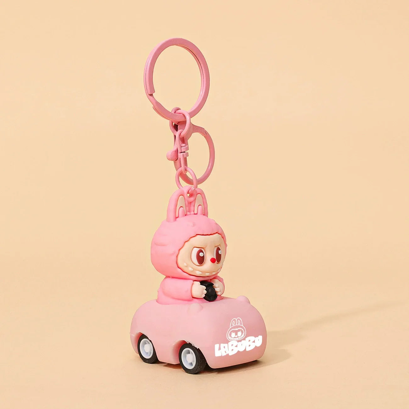 Kawaii Labubu Doll Keychain Cute PVC Pendant Toy Phone Bag Charm Car Accessories