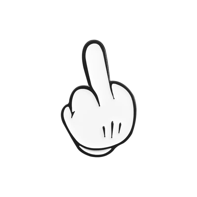 Cartoon Finger Gesture Love You Brooch Enamel Pin Unique Metal Decoration for Backpack and Lapel Badge Gift for Friends