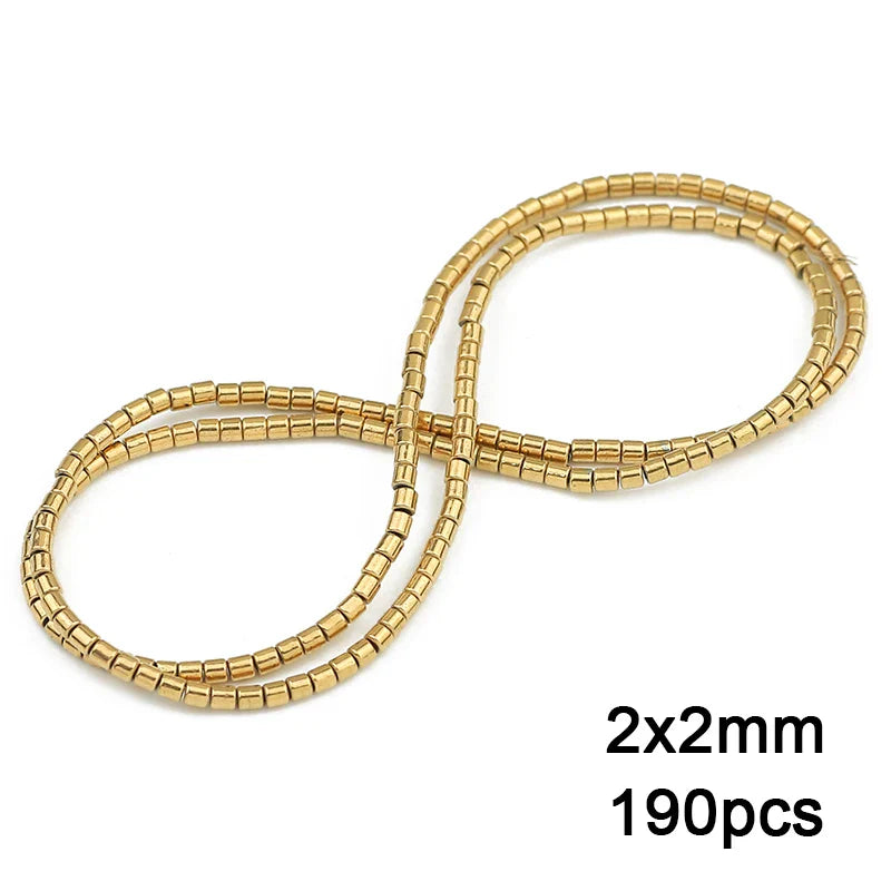 Hematite Natural Stone Gold Plated Loose Beads for DIY Jewelry Making - Star and Heart Shapes