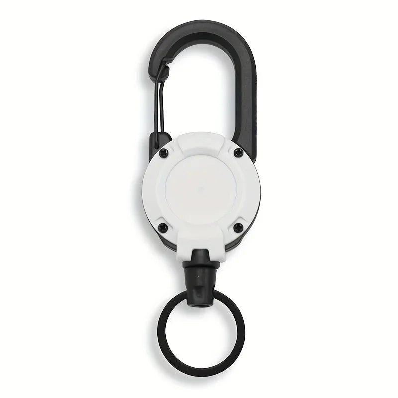 Extendable Retractable Keychain Badge Reels with Heavy Duty Clip and Carabiner for Outdoor Use