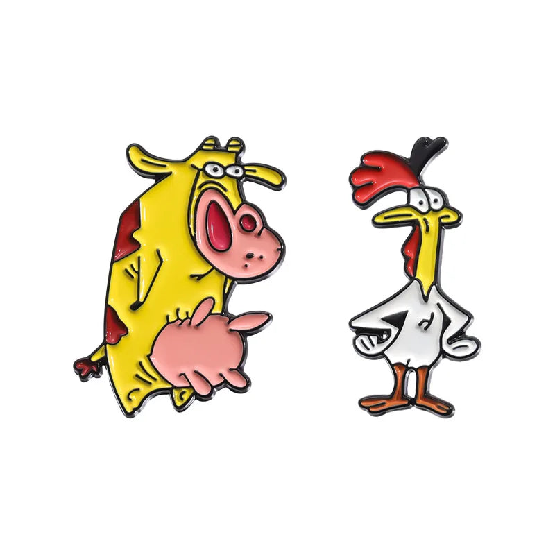 Cartoon Character Enamel Pins Set Cute Anime Brooches Fashion Accessories