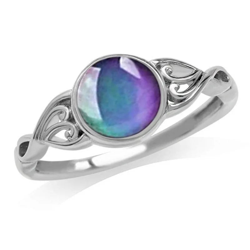 Moonstone Color Changing Mood Ring for Fashion Jewelry Gift