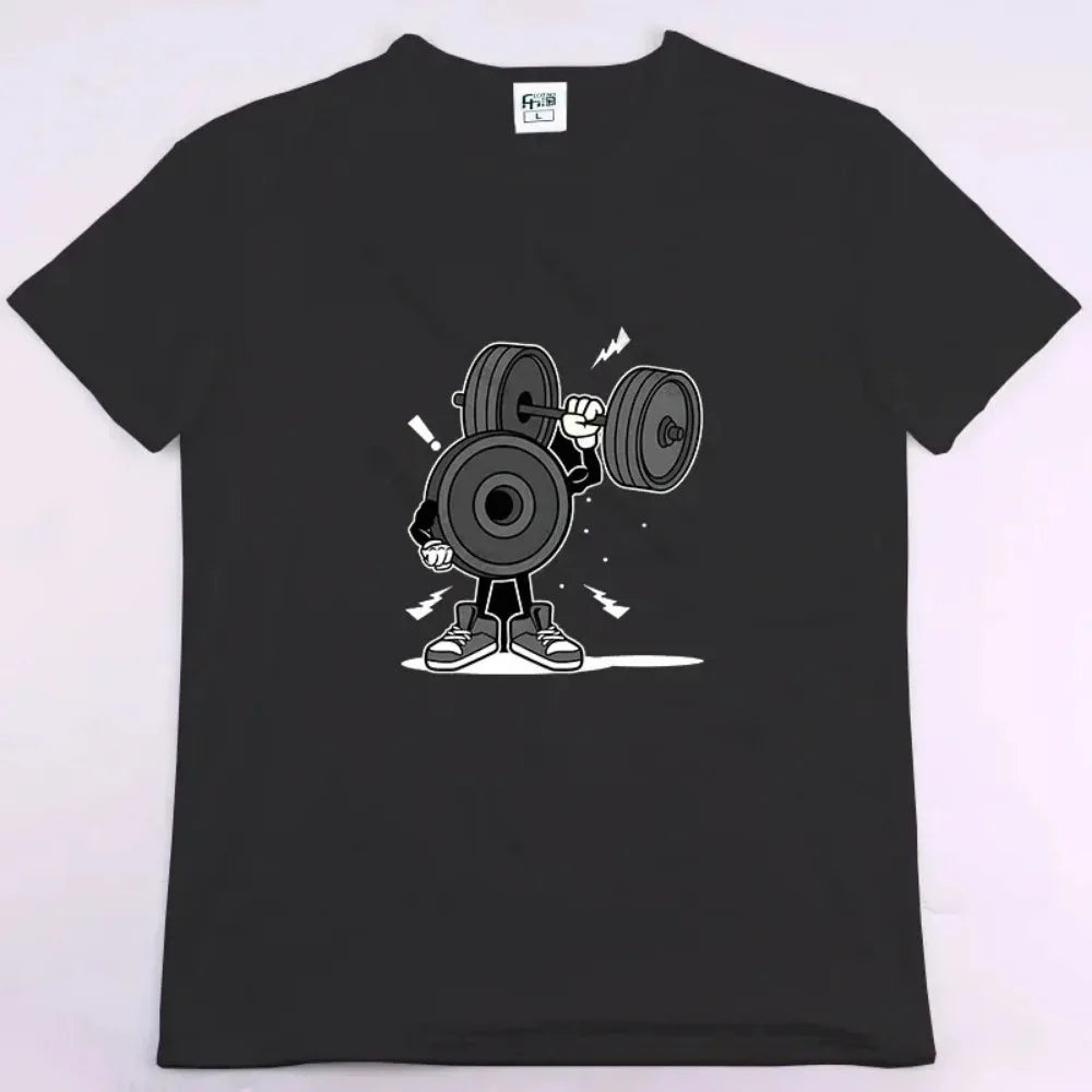 Buns of Steel Funny Gym Rat Bodybuilding Oversized T Shirt for Men Casual Short Sleeve Fitness Apparel