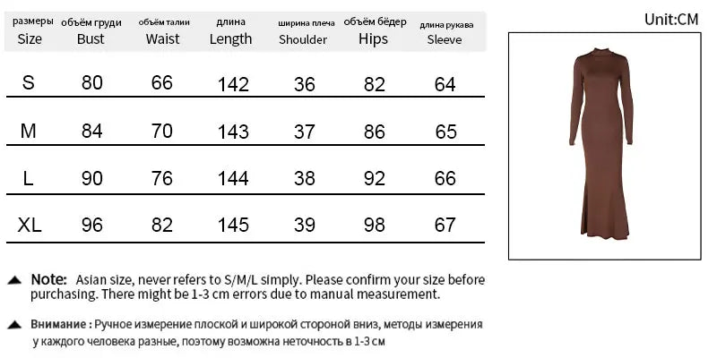 Womens Maxi Dress Autumn Turtleneck Button Long Sleeve