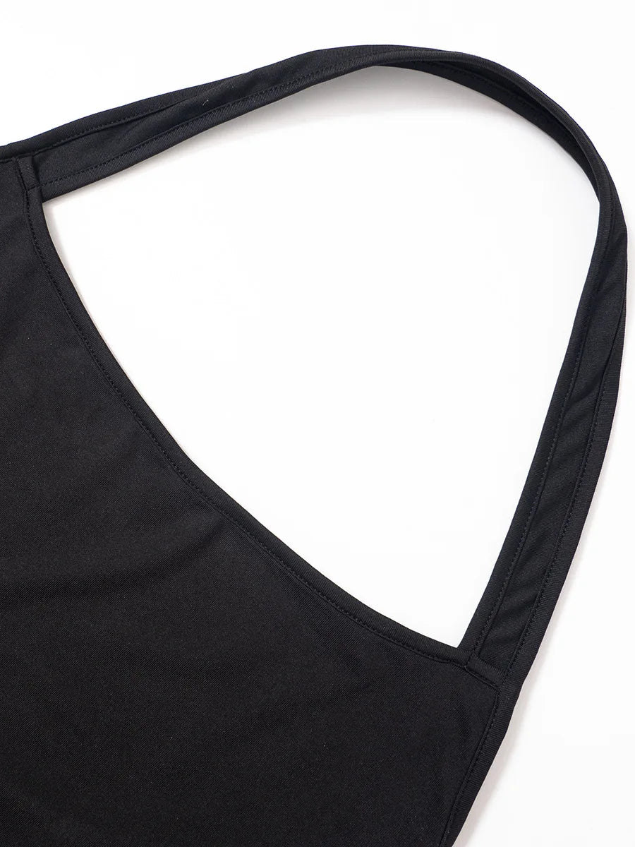 Sexy Open Back Dress With Metal Button Details For Women