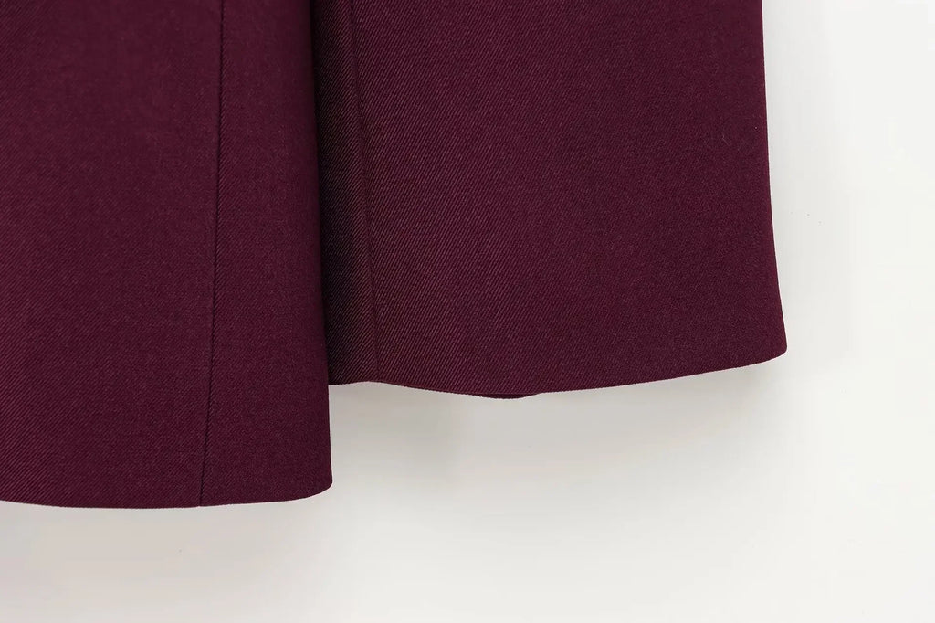 Women's Oversized Suit Jacket and High Waist Wide-Leg Trousers Set with Double-Breasted Top for Spring Fashion