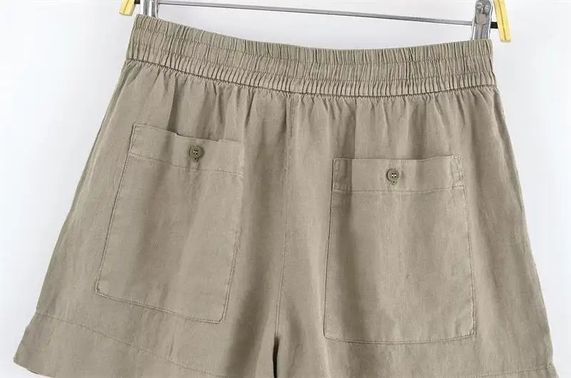 Chic Summer Women's Two-Piece Set Casual Straight Shirt and Shorts Matching Outfit for Street and Leisure Wear