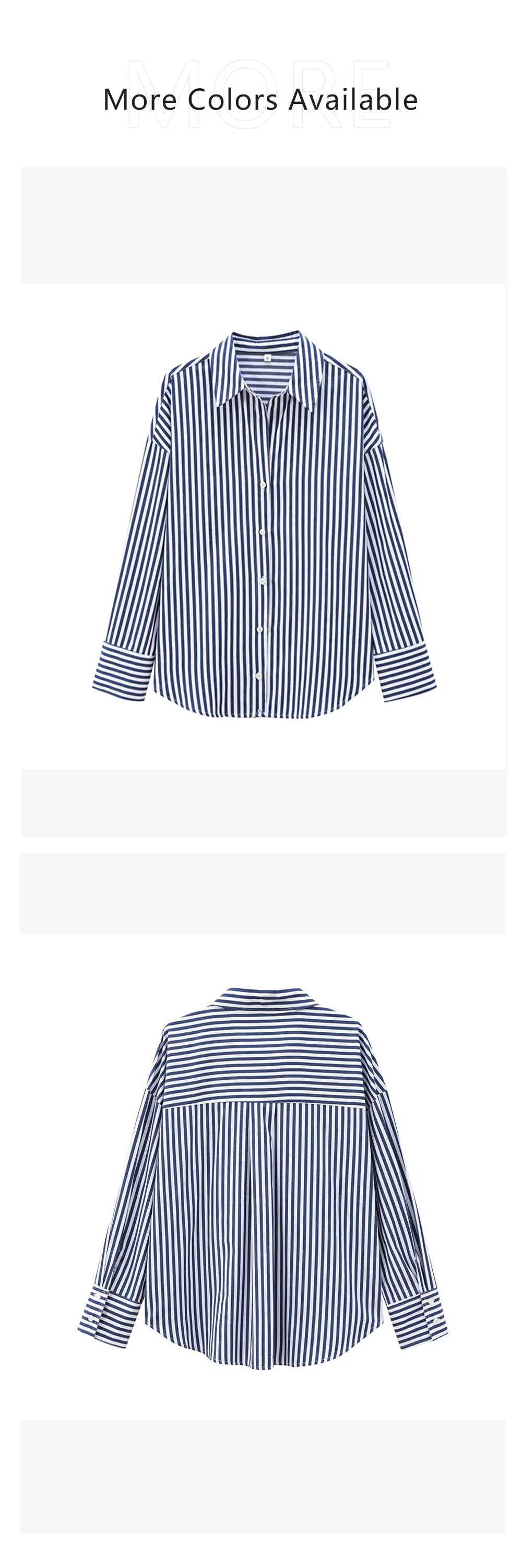 Women's Casual Versatile Loose Poplin Shirt Lightweight Basic Button-Up for Autumn Fashion