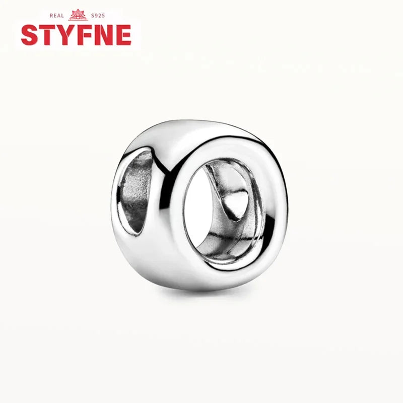 Silver 925 Alphabet Charm Beads A-Z for DIY Jewelry and Bracelet Making Gifts for Women