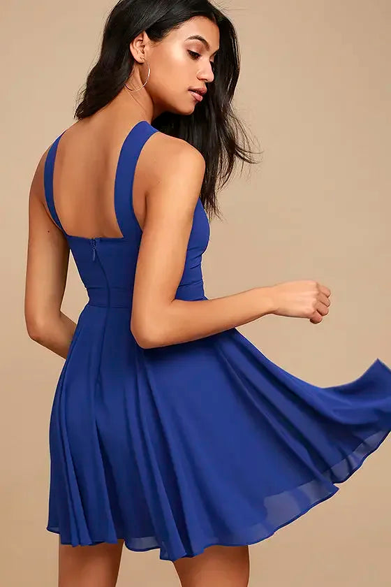 Sexy Backless Halter Mini Dress For Club Party Women