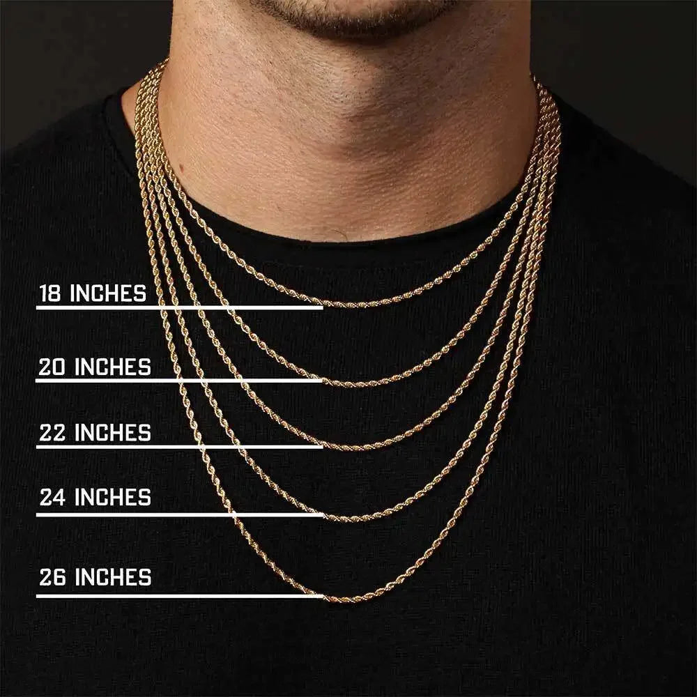 Gold Color Twisted Rope Chain Necklace Stainless Steel Waterproof Choker for Men and Women Fashion Jewelry