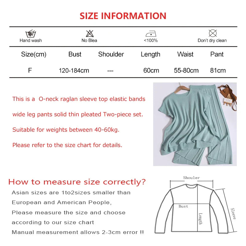 Women Chic Summer Loose Camisole Top and Wide Leg Pants Set with Raglan Sleeves and Pleated Design