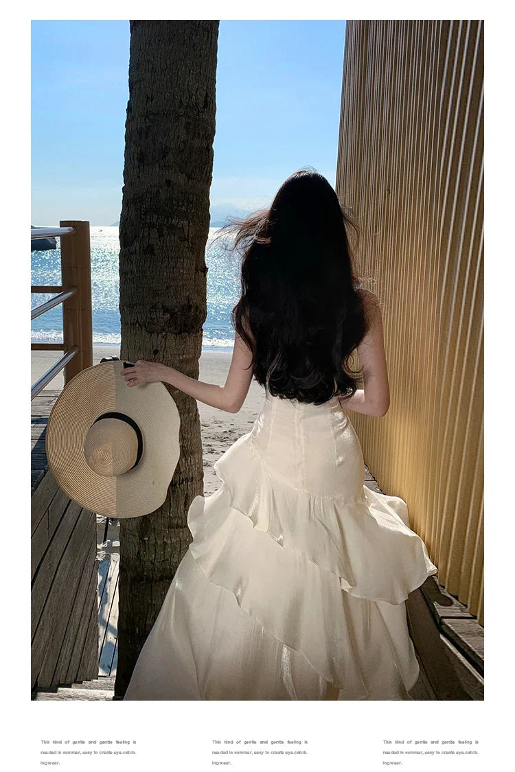 Elegant Spaghetti Strap Long Dress For Women Prom Gown