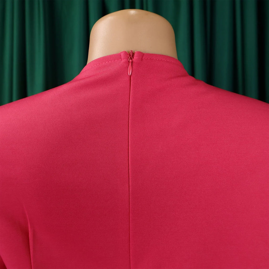 Women's Office Dress V Neck Solid Midi Formal Workwear