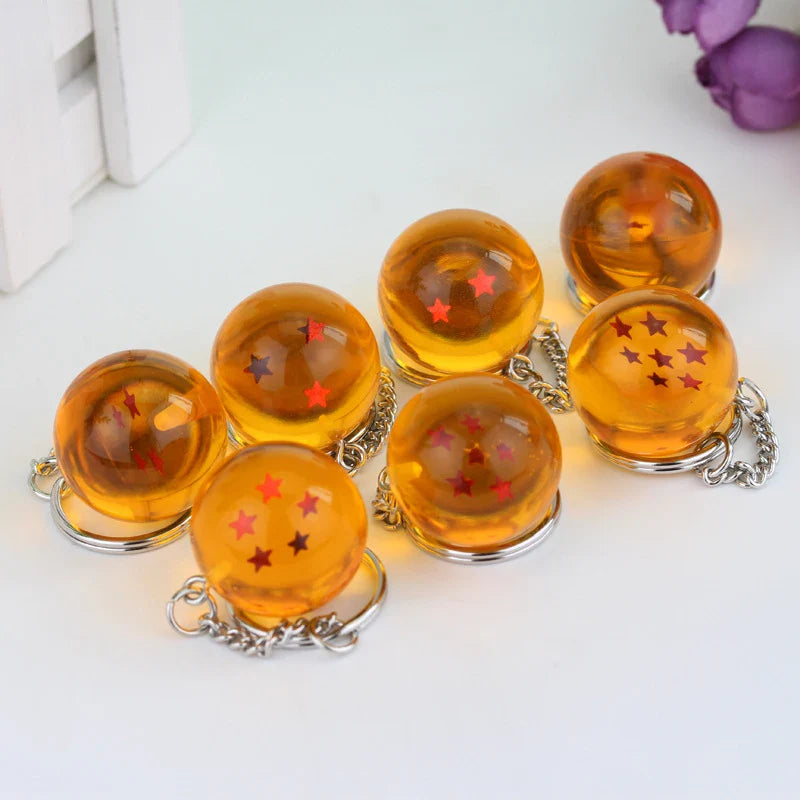 Japanese Anime Dragon Z Stars Keychain Figures Toy Pendant for Cosplay and Party Gifts