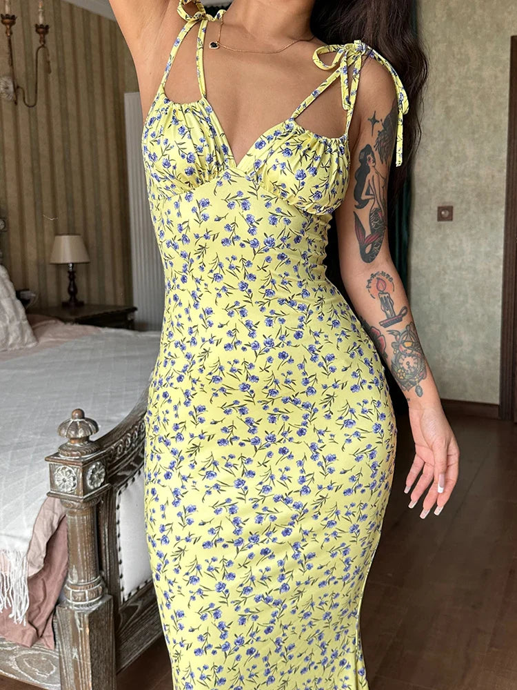 Elegant Women Evening Dress Bodycon Long Gown Summer