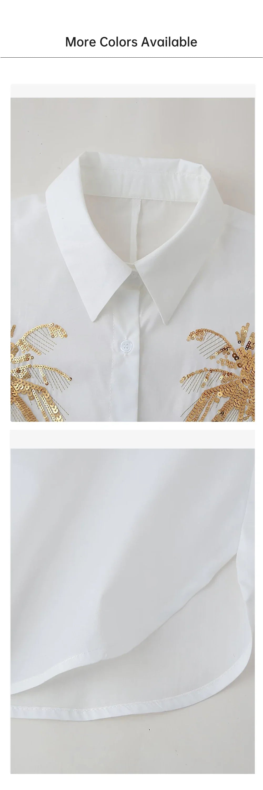 Casual Women's Long Sleeve Shirt Top with Bead Embroidery Loose Fit Relaxed Stylish Versatile Fashion Blouse