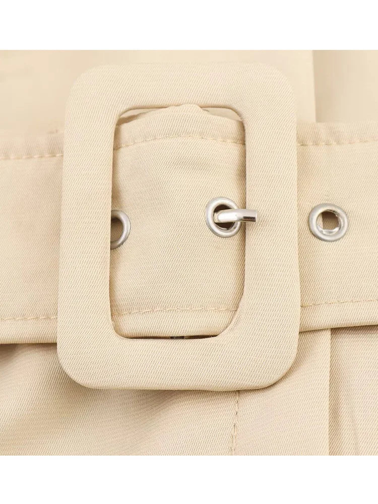 Women Summer Midi Tank Dress Belted V Neck Sleeveless