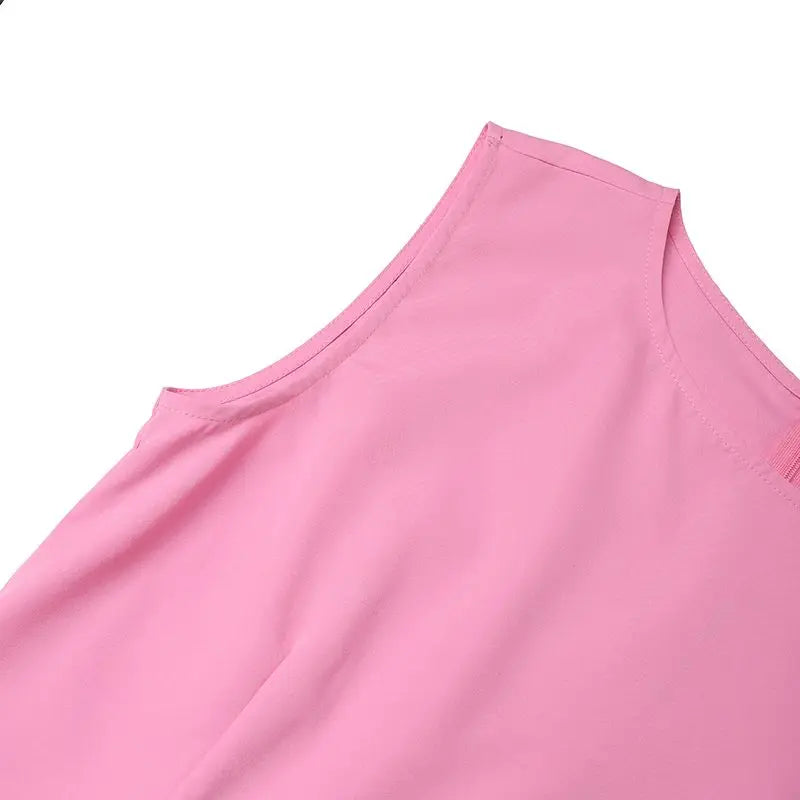 Summer Party Dress for Women Sleeveless O Neck Knee Length