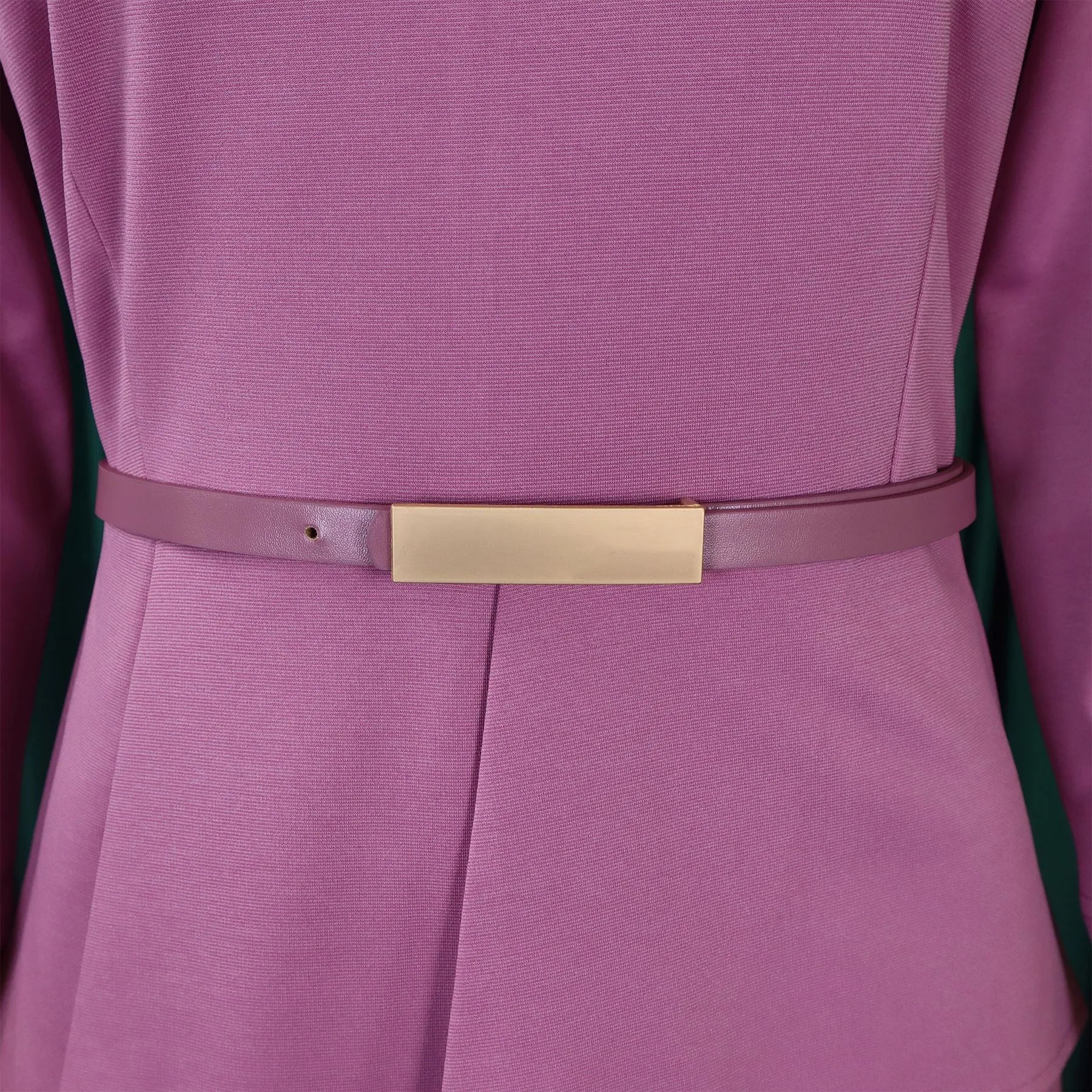 Women's Office Dress Sheath Belted Mid Calf Formal Wear