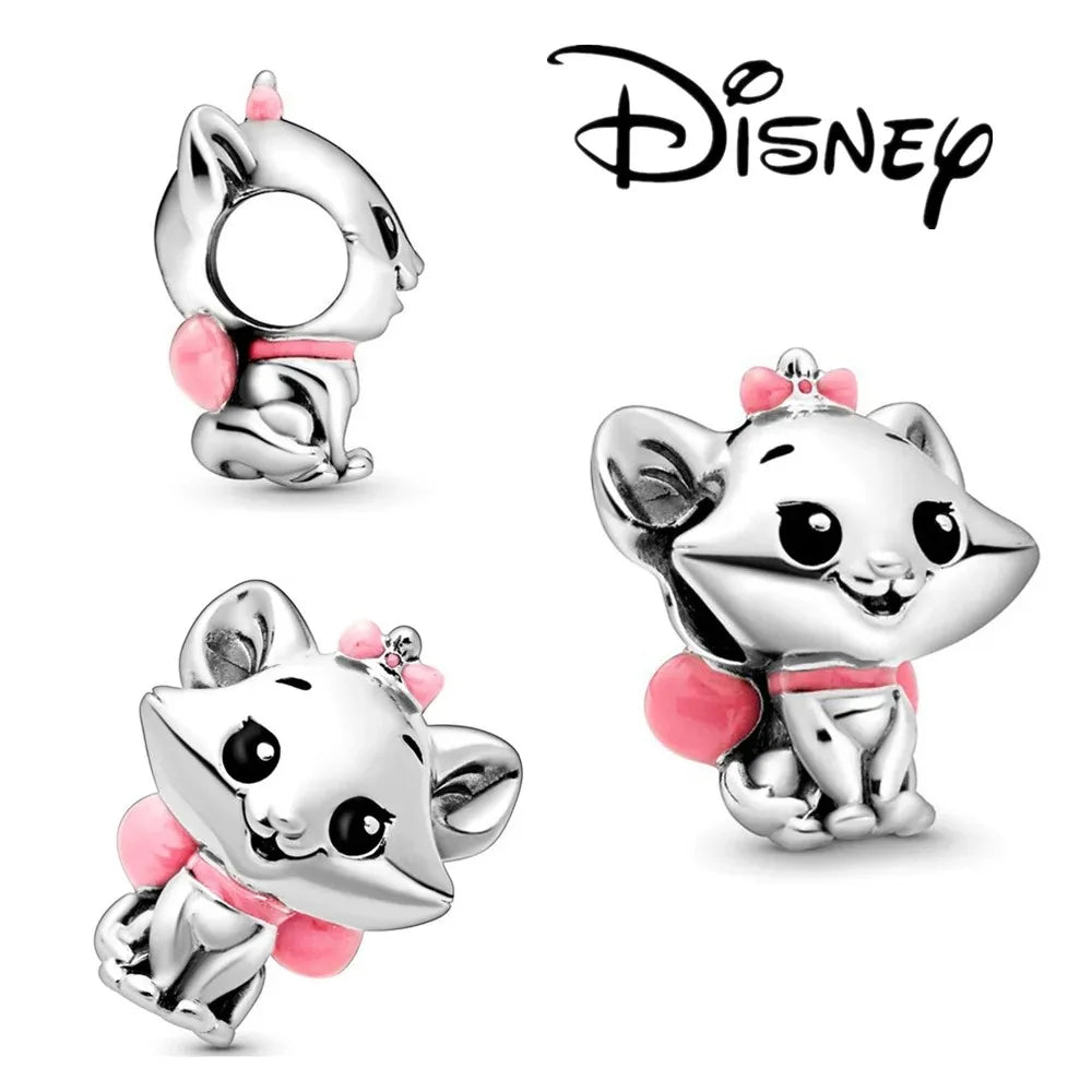Disney Stitch Minnie Mouse Dangle Charms for Pandora Bracelets Silver Jewelry Making