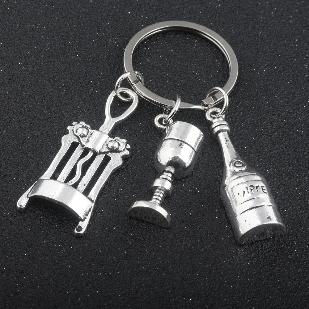 Dad's Hand Tools Keychain Pendant Gift for Father's Day Unique Keyring Jewelry for Men