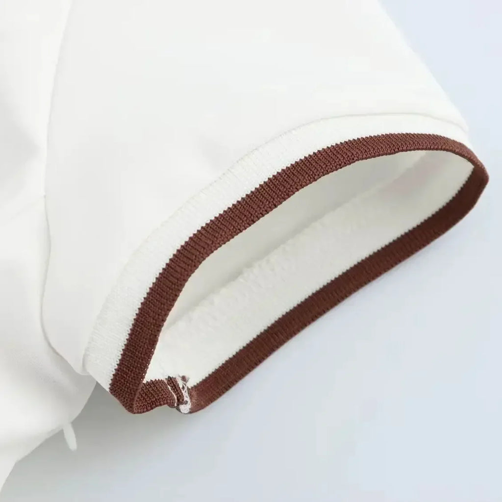 Patchwork Pleated Mini Dress With Short Sleeve Print