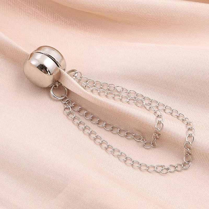 Exquisite Chain Magnetic Buckle Clip for Clothing Accessories and Scarves