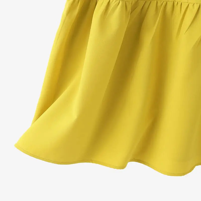 V Neck Puff Sleeve Midi Dress Solid Color Casual Wear