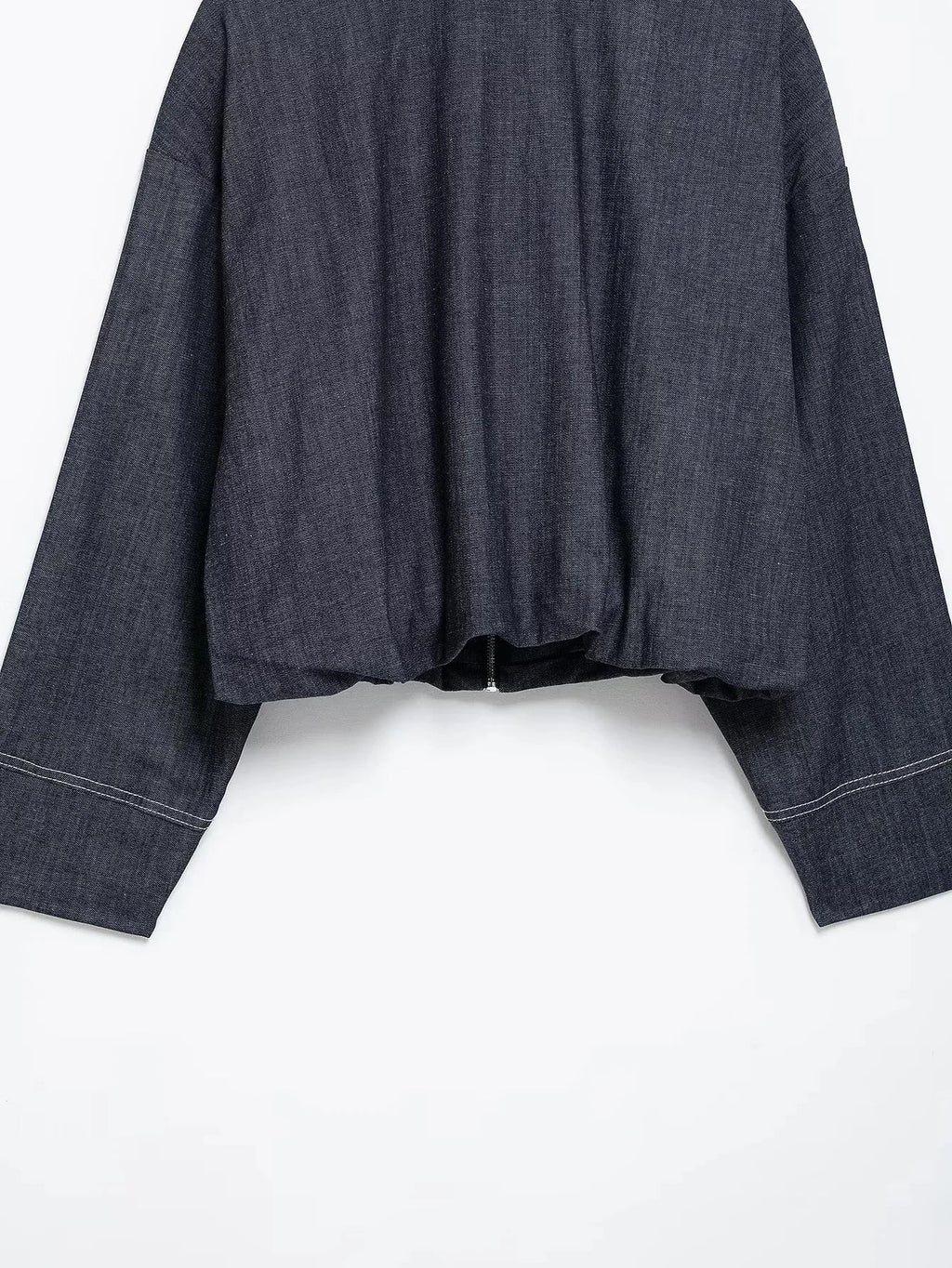 Casual Denim Loose Fit Women Suit Set with O Neck Zipper Bomber Jacket and Pleated Mini Skirt Vintage Inspired Spring Summer Fashion Ensemble