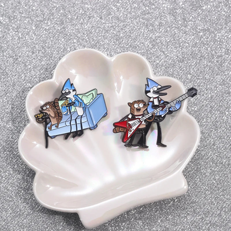 Cartoon Character Enamel Pins Set Cute Anime Brooches Fashion Accessories