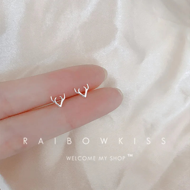 925 Silver Mini Star Heart Butterfly Stud Earrings for Women Hypoallergenic Daily Wear