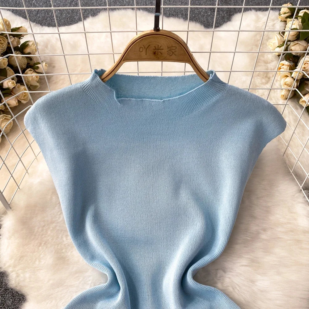 Pink Backless Summer Knit Bodycon Beach Dress for Women