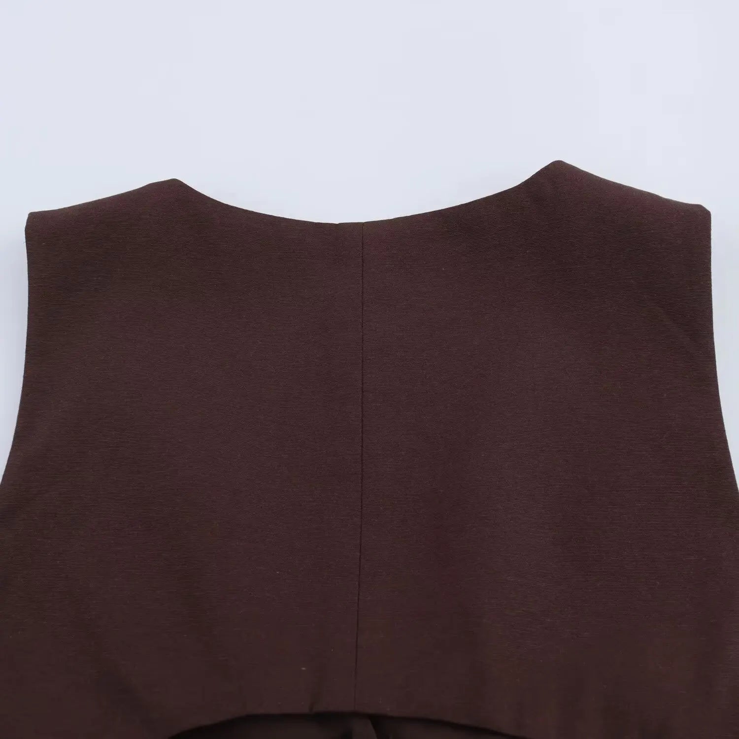 Women's Spring Pants Set with Back Opening Design Tank Top and Loose Fold Pants