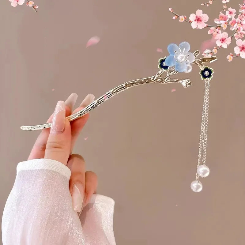 Romantic Chinese Style Hairpin Jewelry Accessory for Women and Girls Daily Wear