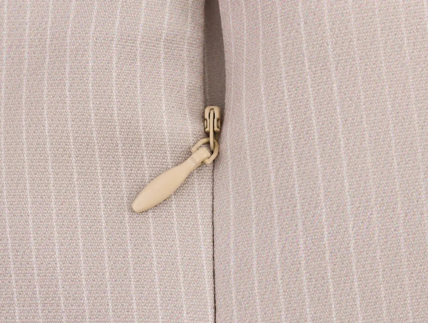 A Line Pleated Stripe Dress For Women Solid Color Back Zip