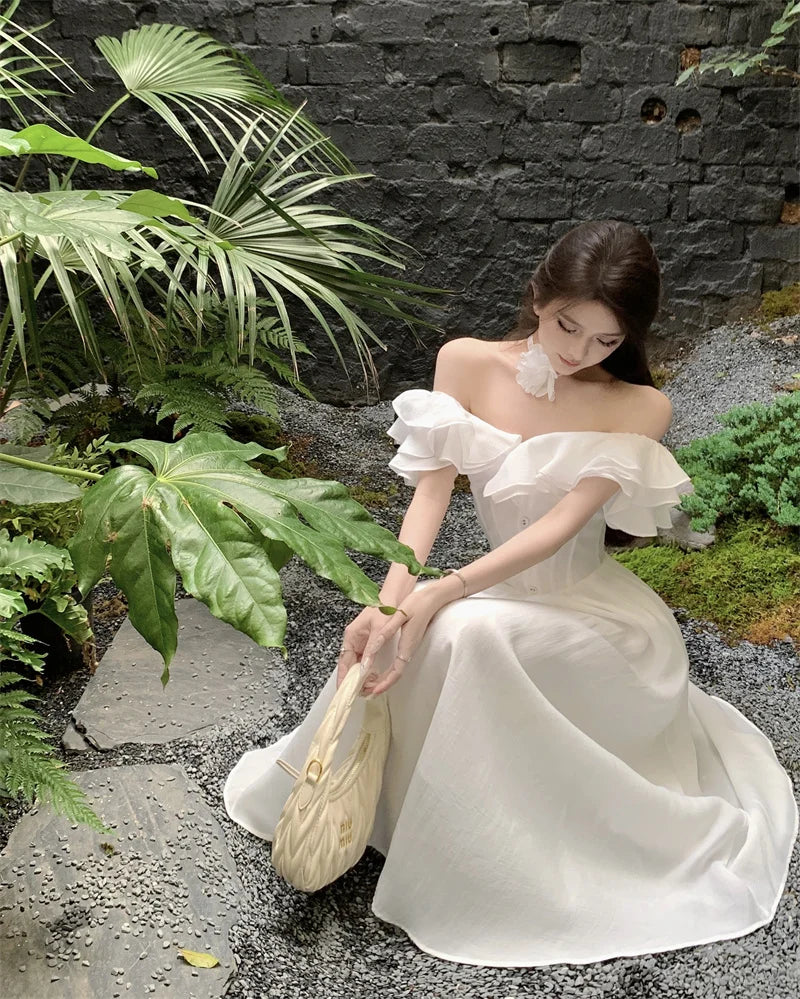 Elegant Vintage Aline Party Dress For Women Casual Prom