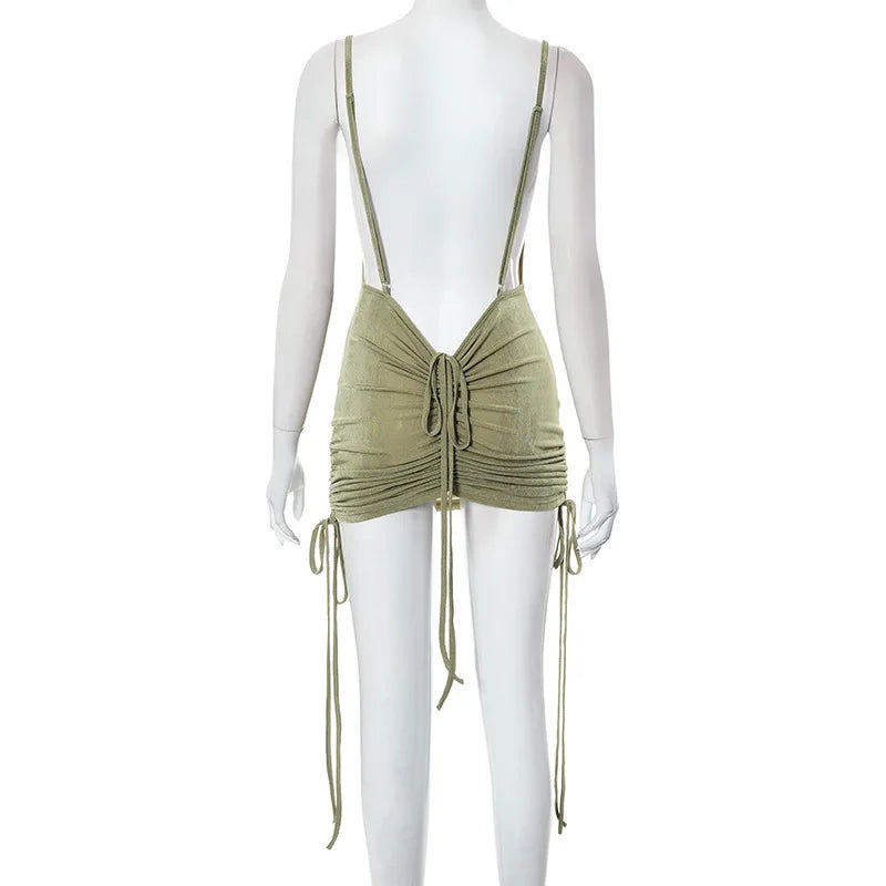 Sexy Bandage Mini Dress Backless Bodycon Party Club Dress