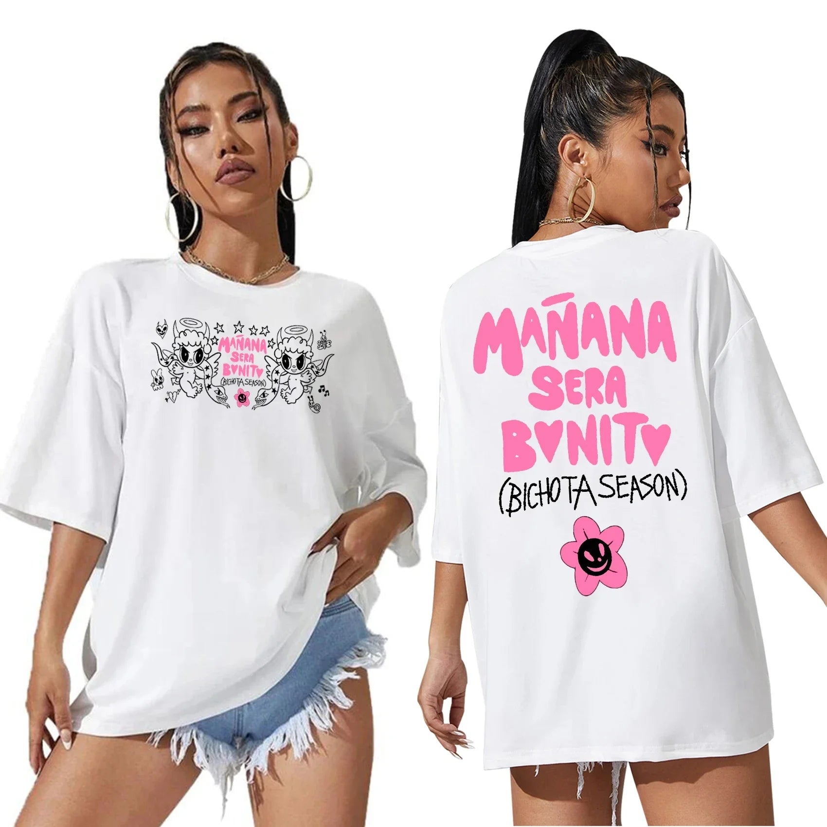 Karol G Bichota Oversized Summer T-Shirt for Women Comfortable Hip Hop Short Sleeve Tee Perfect Gift for Karol G Fans