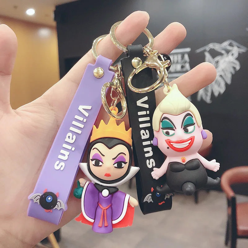 Villain Keychain Maleficent Evil Queen Cruella Bag Pendant