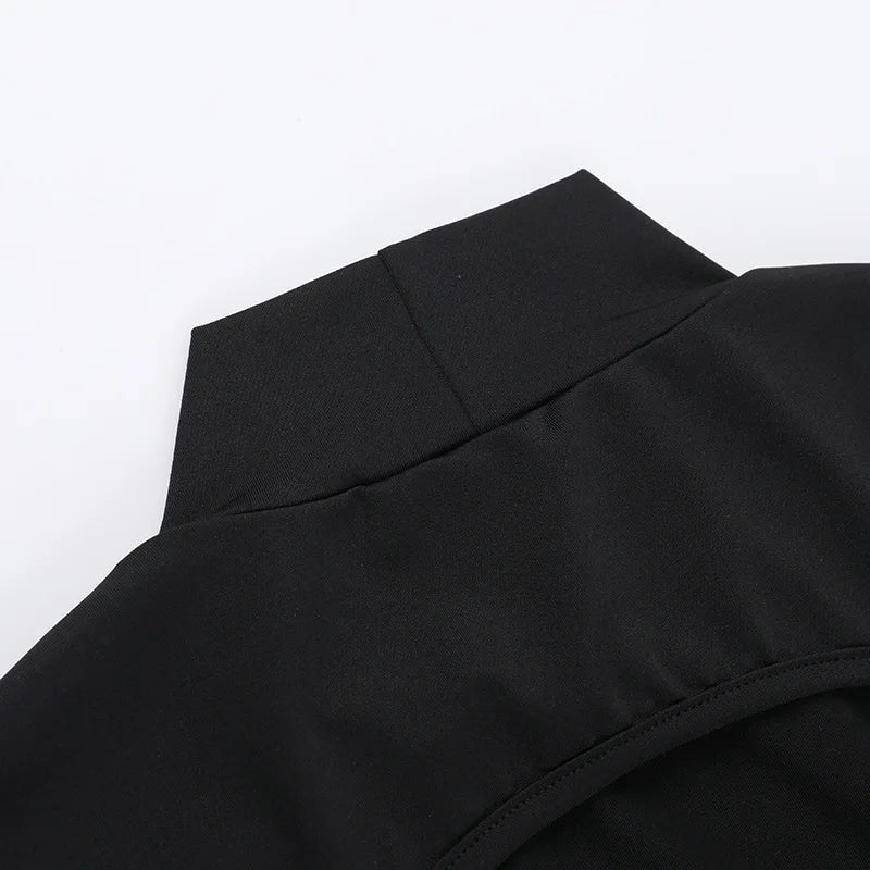 Backless Black Maxi Dress for Evening Party Women Chic