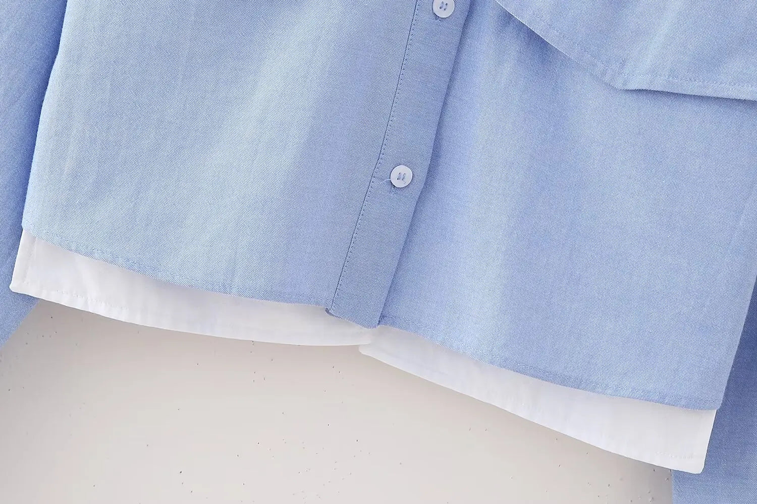 Elegant Patchwork Blouse for Women Long Sleeve Single Breasted Lapel Shirt Chic Short Top