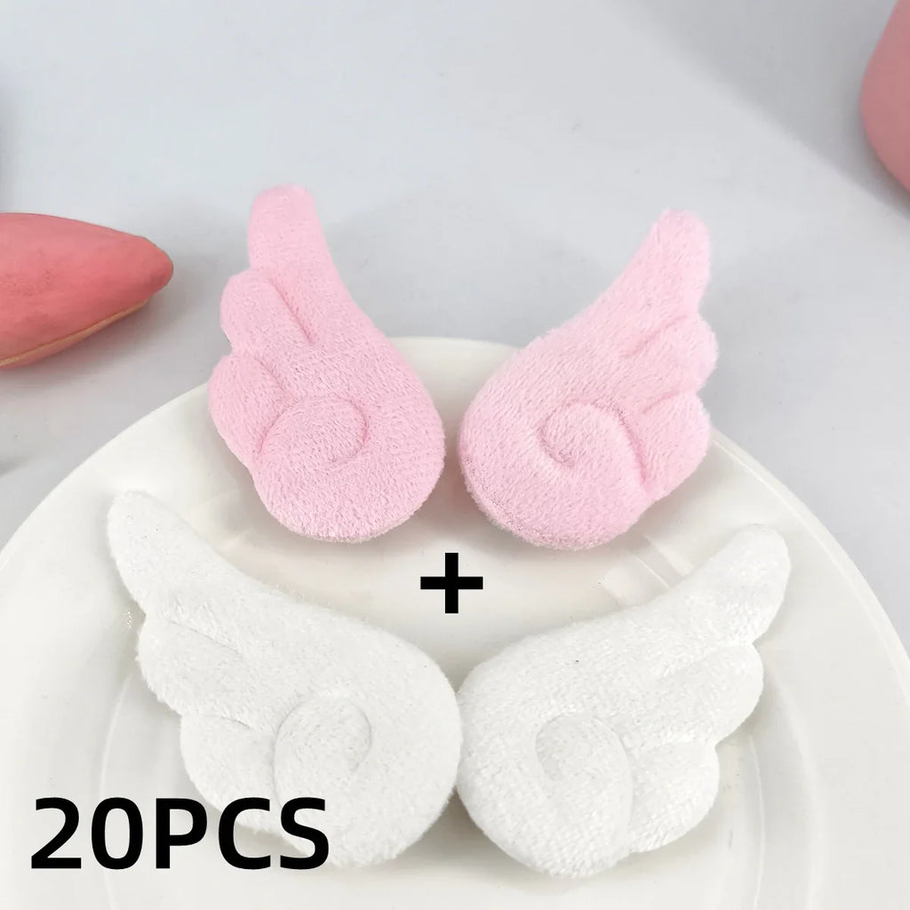 2Pcs Angel Wing Hair Clips Cute Plush Barrettes for Girls Party Wedding Birthday Accessories