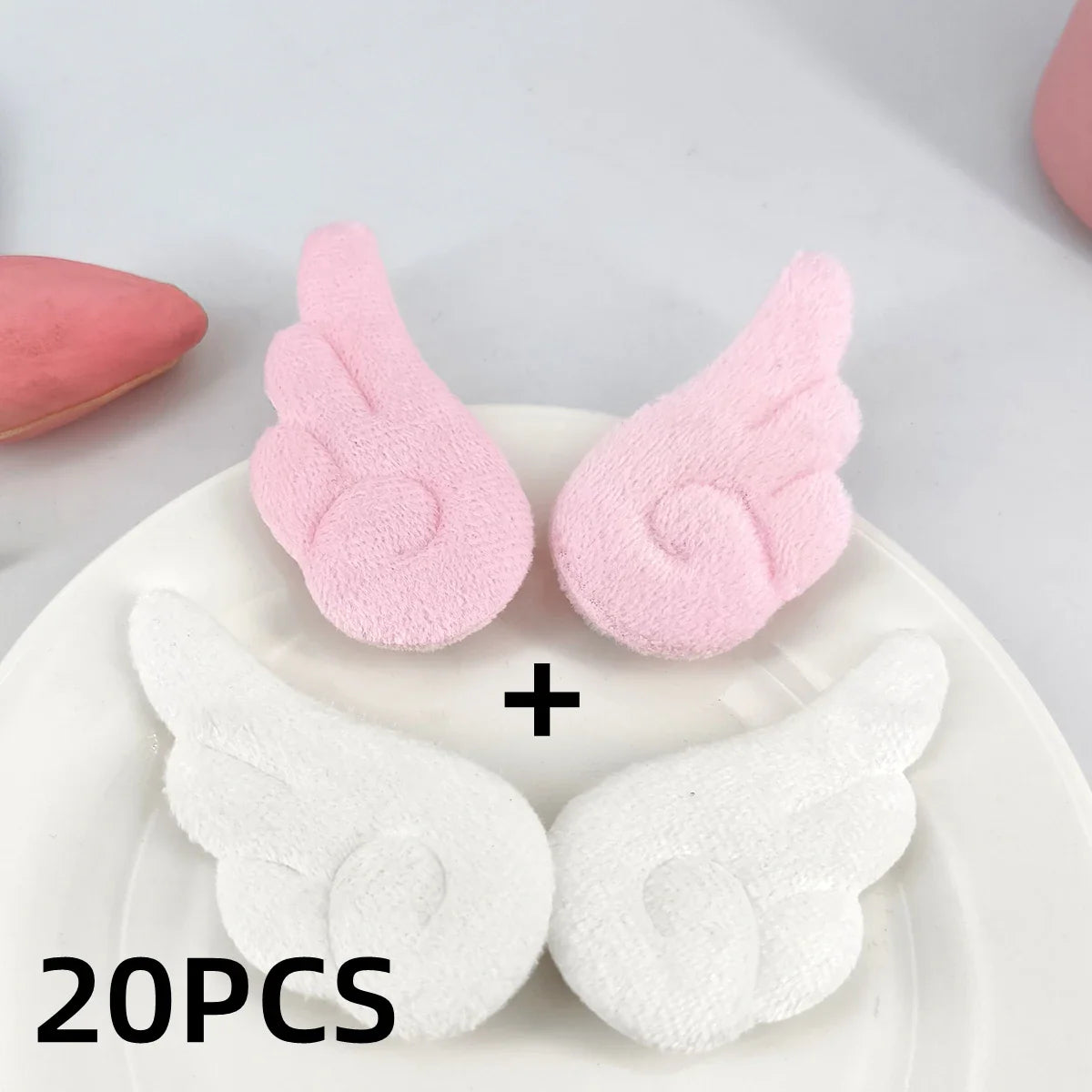 2Pcs Angel Wing Hair Clips Cute Plush Barrettes for Girls Party Wedding Birthday Accessories