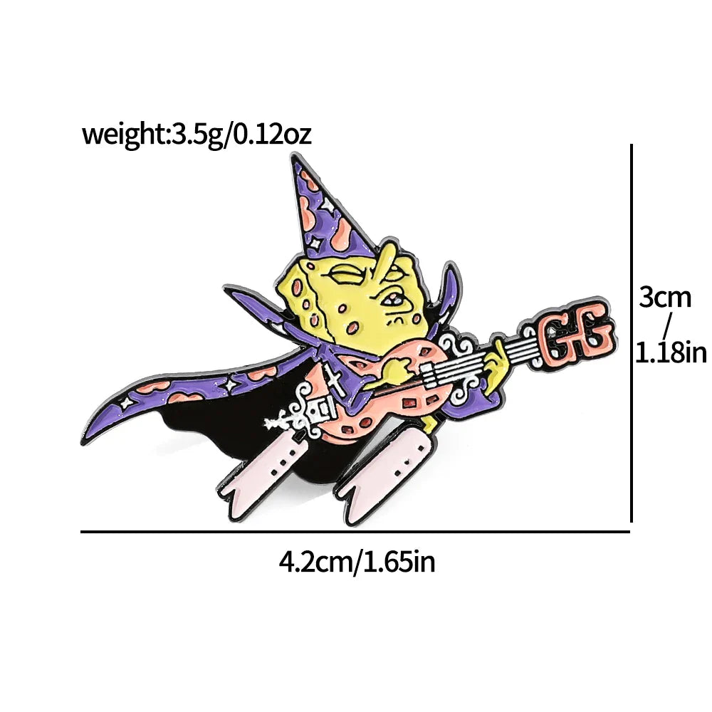 2 Pcs Cartoon Patrick Star Enamel Pin Brooch Set - Funny Anime Metal Badge for Backpack and Clothing Accessories