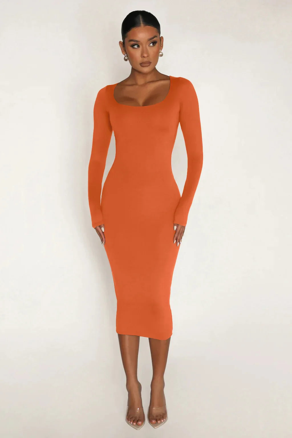 Velvet Bodycon Dress For Women Long Sleeve Party Clubwear